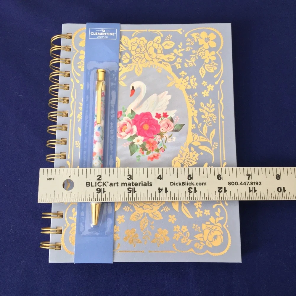 Clementine Spiral Notebook ~ Elegant Swan
